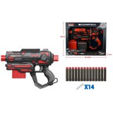 Magic Toys Scorpion fekete-piros szivacslövő játék fegyver tölténnyel