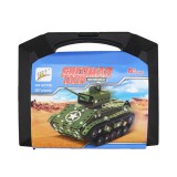Magic Toys Sherman tank modell fém építőjáték 287db-os szett bőröndben