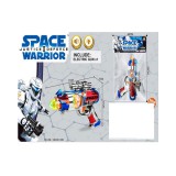 Magic Toys Space Warior: Elektromos króm színű űrfegyver fénnyel és hanggal 27cm