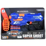 Magic Toys Super Shoot kék szivacslövő fegyver tölténytartóval és 12db tölténnyel (MKL490172) (MKL490172) - Kard