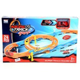 Magic Toys Super Track 24db-os versenypálya szett spirállal és hátrahúzható autóval (MKK583746) (MKK583746) - Autóversenypályák