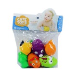 Magic Toys Szafari állatos puha fürdőjáték 6db-os szett