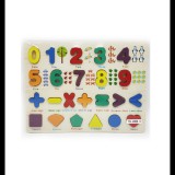 Magic Toys Számok és formák fa formaillesztő puzzle