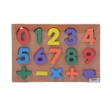 Magic Toys Számok fa formaillesztő játék