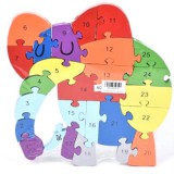 Magic Toys Számos fa oktató elefánt puzzle