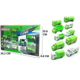 Magic Toys Szelektív hulladékgyűjtő fém kisautók 10db-os szett