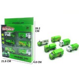 Magic Toys Szelektív hulladékgyűjtő fém kisautók 6db-os szett