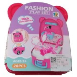 Magic Toys Szépség szett macis pink tárolóban