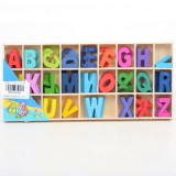 Magic Toys Színes ABC betűk fából 130db-os szett fa tárolóban