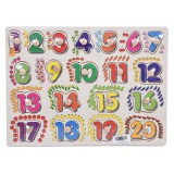 Magic Toys Színes fa számok formaillesztő játék