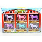 Magic Toys Színes lófigura 6db-os szett