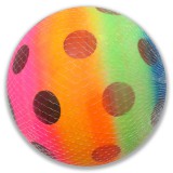Magic Toys Szivárványos pöttyös gumilabda 23cm