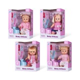 Magic Toys Szőke copfos baba hanggal 30cm-es, négyfeléle változatban