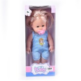 Magic Toys Szőke hajú baba hanggal és cumival 35cm