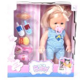 Magic Toys Szőke hajú baba hanggal és kiegészítőkkel 35cm