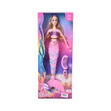 Magic Toys Szőke hajú sellő baba fésűvel 30cm