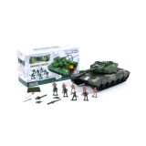 Magic Toys Tank játékszett katonákkal és kiegészítőkkel zöld színben
