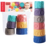 Magic Toys Touchball: Puha tapintás fejlesztő 6db-os toronyépítő játékszett