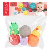 Magic Toys Touchball: Tapintás fejlesztő 6db-os állatfigura és labda szett