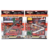Magic Toys Tűzoltósági játékszett járművekkel és kiegészítőkkel kétféle változatban