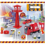 Magic Toys Tűzoltósági játékszett őrtoronnyal, tűzoltó autókkal és kiegészítőkkel