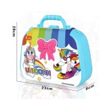 Magic Toys Unikornisos pink fésülködő asztalka kiegészítőkkel 23x28x9cm