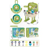 Magic Toys Zöld 2az1-ben fagyi pult szett gurulós bőröndben