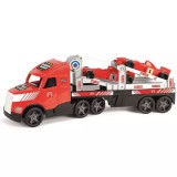 Magic Truck: Forma 1 versenyautókat szállító kamion fluoreszkáló lámpákkal 81cm - Wader