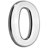 MagicHome '0' házszám, ragasztószalaggal, ezüst, 70 x 100 mm, ABS