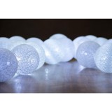 MagicHome Vianoce Fényfüzér MagicHome Cottonball, White, 16 LED hideg fehér, IP 20, egyszerű világítás, megvilágítás, L-3 m