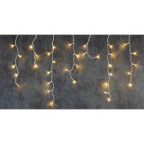 MagicHome Vianoce Fényfüzér MagicHome Karácsony Icicle, 200 LED meleg fehér, jégcsapokkal, egyszerű világítás, 230 V, 50 Hz