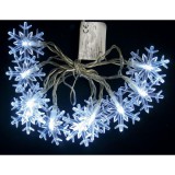 MagicHome Vianoce Fényfüzér MagicHome Karácsony SnowFlake, 10 LED hideg fehér, egyszerű világítás 2x AA, IP 20, kültéri, vilá