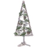 MagicHome Vianoce Karácsonyfa MagicHome Karácsony, fa, ezüst gömbökkel, 20 x 3 x 47 cm