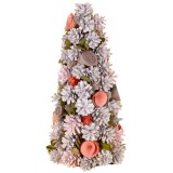 MagicHome Vianoce Karácsonyfa MagicHome Karácsony, feldíszített, natúr, rózsaszín, 40 cm