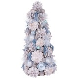 MagicHome Vianoce Karácsonyfa MagicHome Karácsony, natúr, krémszínű, 47 cm