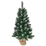 MagicHome Vianoce Karácsonyfa MagicHome Karácsony Nico, juta fenyő, havas végek, 90 cm