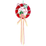 MagicHome Vianoce MagicHome Candy Line karácsonyi dekoráció, Candy Line Koszorú, 40 x 95 cm