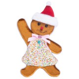 MagicHome Vianoce MagicHome Candy Line karácsonyi dekoráció, Mézeskalács bábu, 19 x 3 x 32 cm