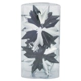 MagicHome Vianoce MagicHome karácsony dísz, 6 db, fekete-ezüst, 8 x 9,5 cm