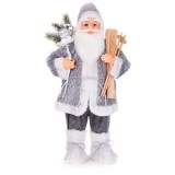 MagicHome Vianoce MagicHome karácsonyi dekoráció, Álló Mikulás sítalppal, 60 cm