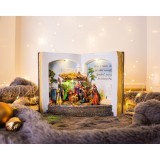 MagicHome Vianoce MagicHome karácsonyi dekoráció, Betlehem könyvben, színes, 3 LED, 3x AA, belső