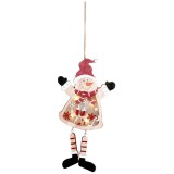 MagicHome Vianoce MagicHome karácsonyi dekoráció, Hóember, LED, felfüggeszthető, MDF, 12,5 x 2 x 23,5 cm