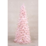 MagicHome Vianoce MagicHome karácsonyi dekoráció, Karácsonyfa pehelyből, fehér, 22 x 46 cm