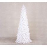 MagicHome Vianoce MagicHome karácsonyi dekoráció, Karácsonyfa pehelyből, fehér, 24 x 60 cm