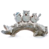 MagicHome Vianoce MagicHome karácsonyi dekoráció, Madarak az ágon, kerámia, 31 x 9,5 x 16,5 cm