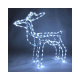 MagicHome Vianoce MagicHome karácsonyi dekoráció, Rénszarvas, 144 LED hideg fehér, 230 V, 50 Hz, kültér, 59 x 27,5 x 6