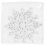 MagicHome Vianoce MagicHome karácsonyi dísz, 6 db, hópehely, fehér, karácsonyfára, 12 cm