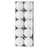MagicHome Vianoce MagicHome karácsonyi gömbök, 10 db, fehér, karácsonyfára, 6 cm