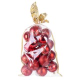 MagicHome Vianoce MagicHome karácsonyi gömbök, 20 db, 6 cm, piros, karácsonyfára