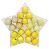 MagicHome Vianoce MagicHome karácsonyi gömbök, 20 db, arany, mix, 5 cm